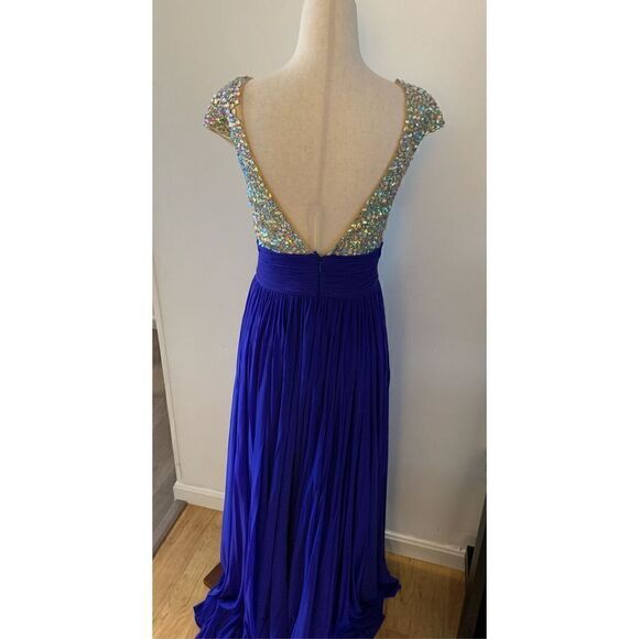 Prom dress blue  long blue dress prom or fancy dress up event size 6 - Picture 5 of 6